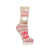 Ladies Lite Fun Feet Novelty Thermal Socks - Lazy Days