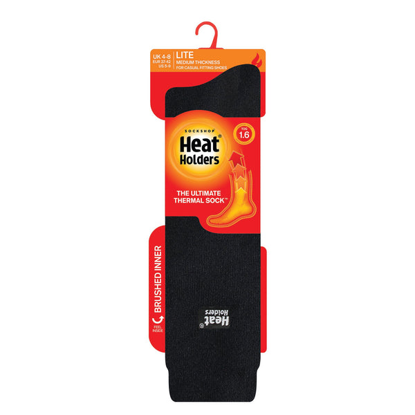 Ladies Lite Clover Long Thermal Socks - Black