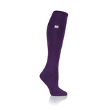 Ladies Lite Clover Long Thermal Socks - Purple