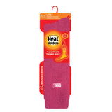 Ladies Lite Clover Long Thermal Socks - Raspberry