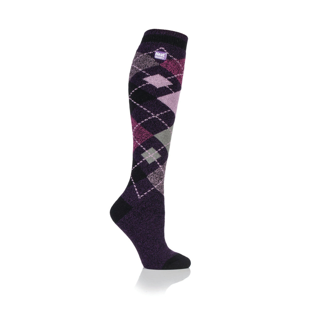 Ladies Lite Argyle Long Socks - Sherwood