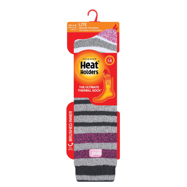 Ladies Lite Stripe Long Socks - Houghton