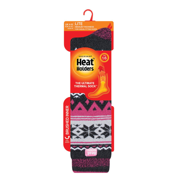 Ladies Lite Jacquard Long Socks - Marton