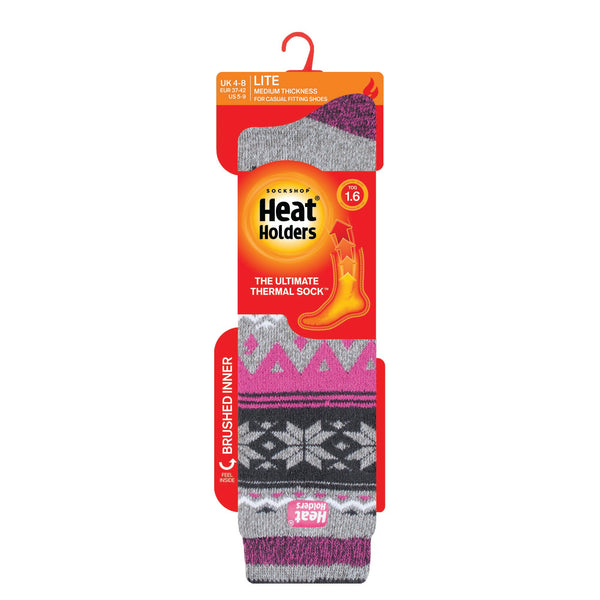 Ladies Lite Jacquard Long Socks - Kelsall