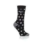 Ladies Lite Malaga Dots Socks - Black & White