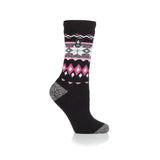 Ladies Lite Lima Fairisle Socks - Black