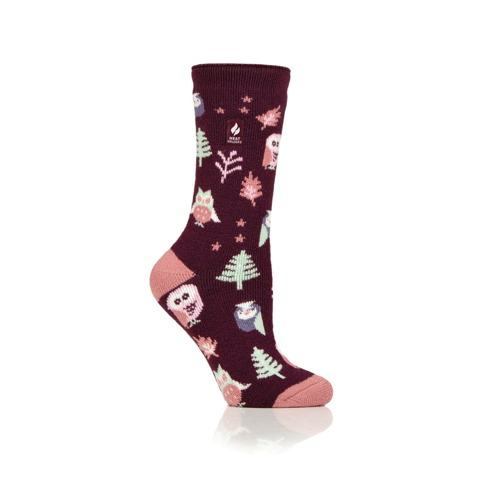 Ladies Lite Jacquard Socks - Owl Haven