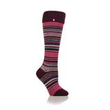Ladies Lite Wellington Boot Socks - Daphne Cabernet