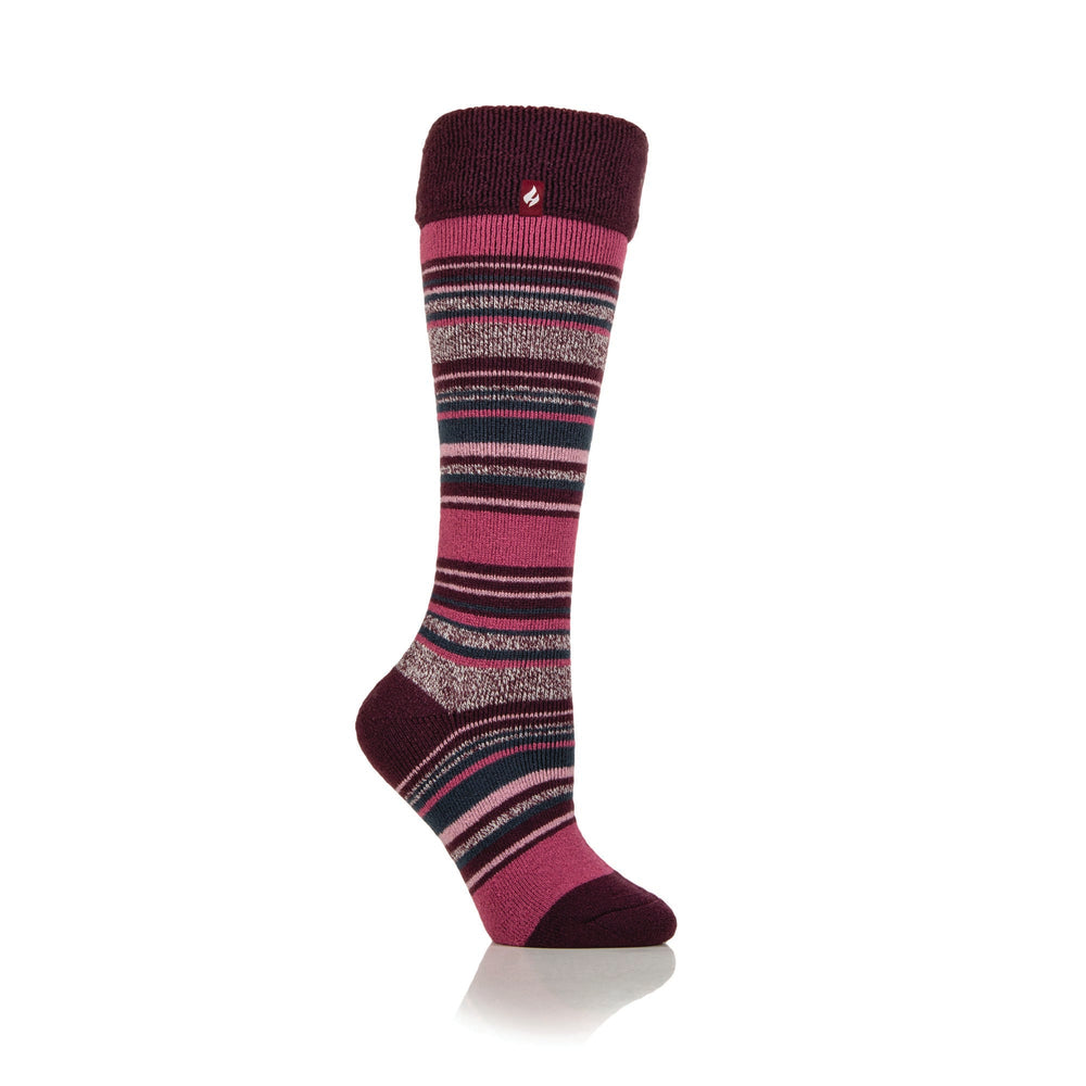 Ladies Lite Wellington Boot Socks - Daphne Cabernet