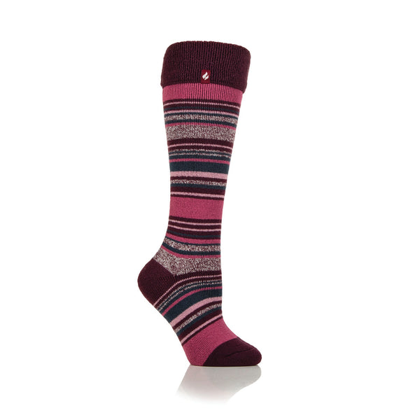Ladies Lite Wellington Boot Socks - Daphne Cabernet