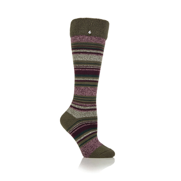 Ladies Lite Wellington Boot Socks - Daphne Olive