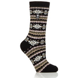 Ladies Lite Nordic Thermal Socks - Black & Olive