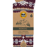 Ladies Lite Nordic Thermal Socks - Cabernet & Rose Blush