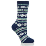 Ladies Lite Nordic Thermal Socks - Indigo & Rose Blush