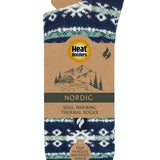 Ladies Lite Nordic Thermal Socks - Indigo & Rose Blush