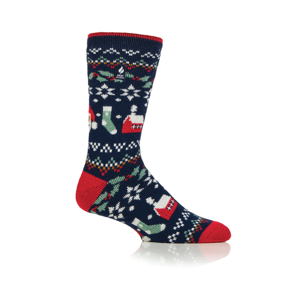 Mens Lite Christmas Socks - Festive Tidings