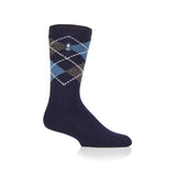 Mens Lite Lyon Argyle Socks - Navy