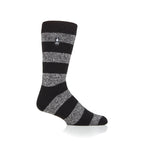 Mens Lite Izmir Chunky Stripe Socks - Black & Grey