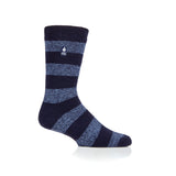 Mens Lite Izmir Chunky Stripe Socks - Navy
