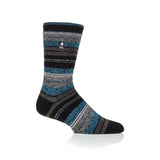 Mens Lite Krakow Multi Stripe Socks - Charcoal