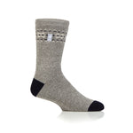 Mens Lite Matterhorn Fairisle Socks - Mid Grey Twist