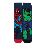 Mens Lite Licensed Character Socks - Marvel Spiderman & The Hulk
