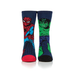Mens Lite Licensed Character Socks - Marvel Spiderman & The Hulk