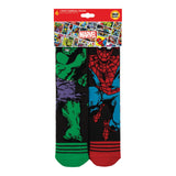 Mens Lite Licensed Character Socks - The Hulk & Spiderman