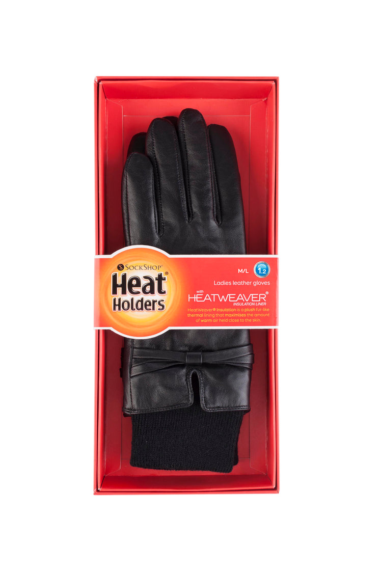 Ladies Leather Gloves - Black