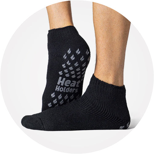 Mens Original Lumi Sleep Socks - Charcoal & Grey – Heat Holders
