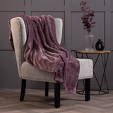 Luxury Fleece Thermal Blanket/Throw 180cm x 200cm - Mauve