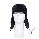 Mens Water Resistant Aviator Hat - Black