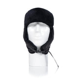 Mens Water Resistant Aviator Hat - Black