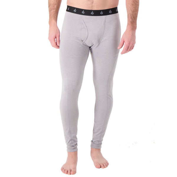 Mens Cedrick Ceramic Thermal Bottoms - Silver Grey