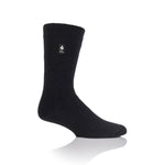 Mens Ultra Lite Cardinal Plain Thermal Socks - Black