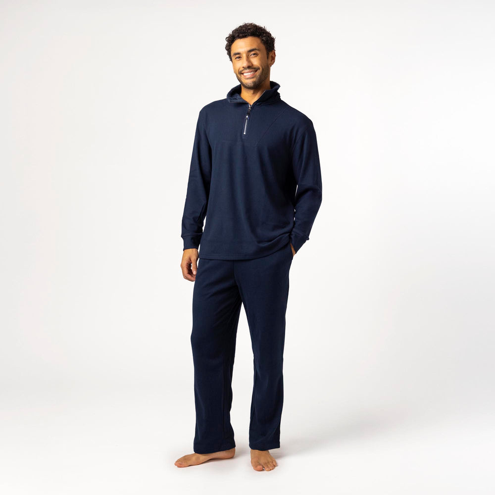 Mens Thermal Lounge Pants - Navy