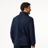 Mens Quarter Zip Thermal Lounge Top - Navy
