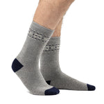 Mens Lite Matterhorn Fairisle Socks - Mid Grey Twist