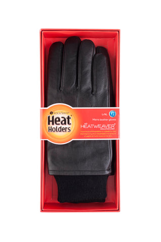 Mens Leather Gloves - Black
