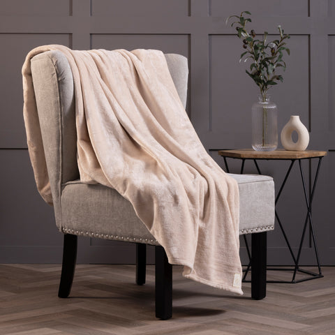 Luxury Fleece Thermal Blanket/Throw 180cm x 200cm - Natural