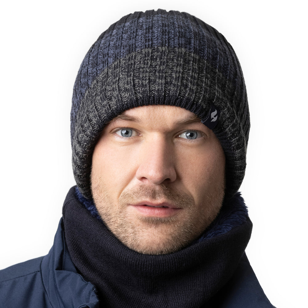 Mens Linden Beanie Hat - Navy