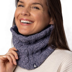 Ladies Marlow Neck Warmer - Navy Twist