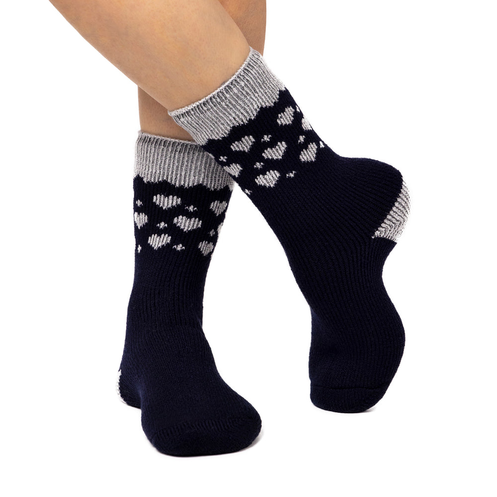 Ladies Original Jacquard Socks - Navy Hearts