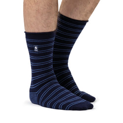 Mens Ultra Lite Orodover Stripe Socks - Navy