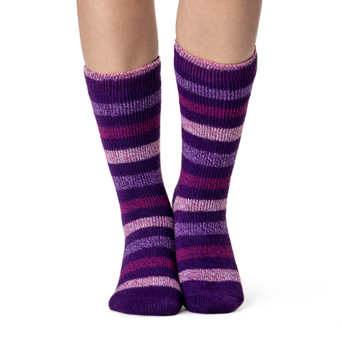 Ladies  Original Stripe Socks Delamere - Purple