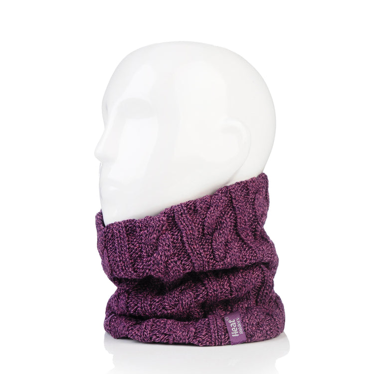 Ladies Marlow Neck Warmer - Purple Twist