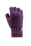 Ladies Plain Fingerless Gloves - Purple