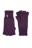 Ladies Plain Fingerless Gloves - Purple