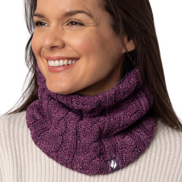 Ladies Marlow Neck Warmer - Purple Twist