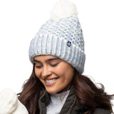 Special Offer Ladies Lund Hat, Neck Warmer and Gloves - Denim & Cream